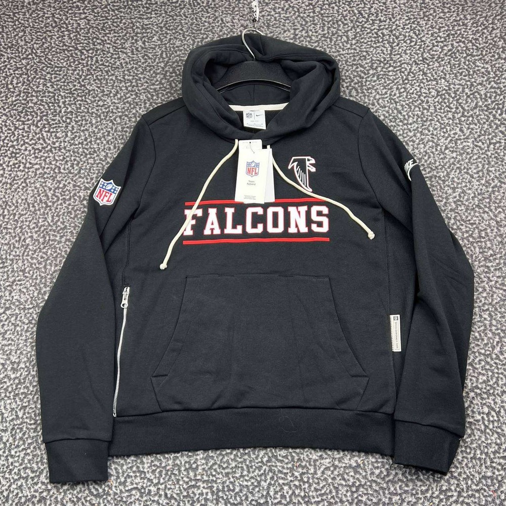 Nike Atlanta Falcons NFL Dri-Fit Hoodie Women Medium Black Pullover New M